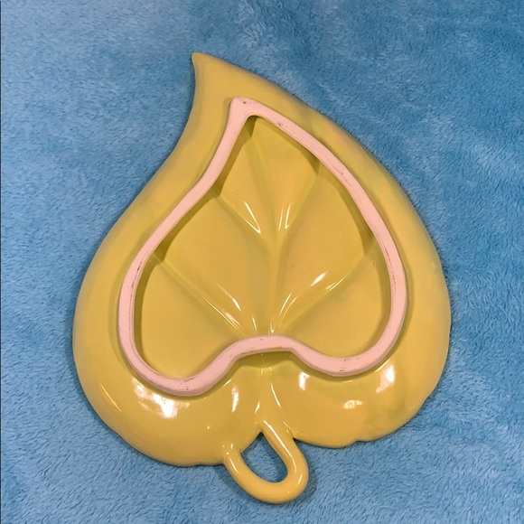 Retro Pottery LEAF Serving Tray CANDY DISH Vintage BOWL 1970s Mid-Century Modern - Picture 10 of 13